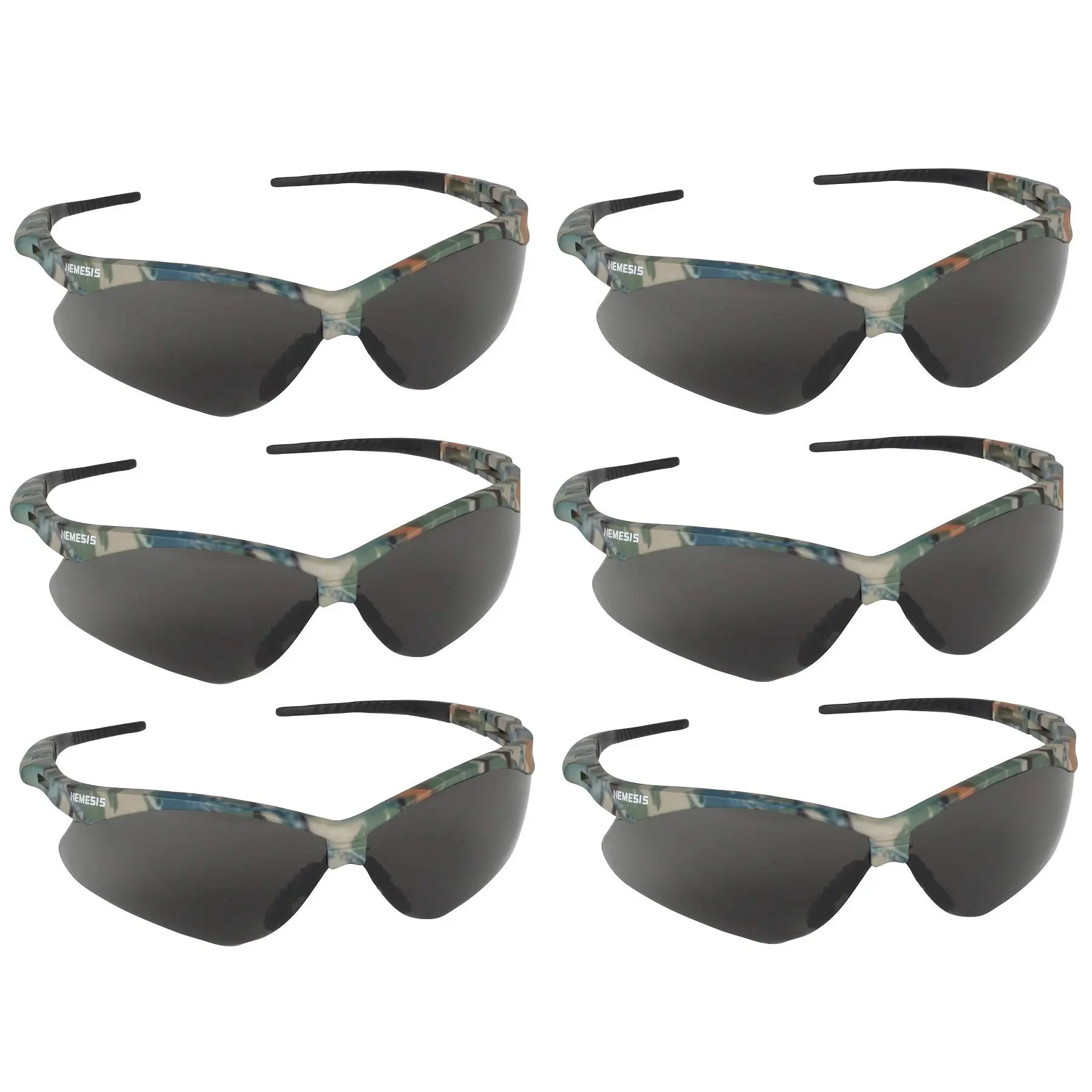 KleenGuard Nemesis Safety Glasses - Camo Frame, Smoke Anti-Fog Lens