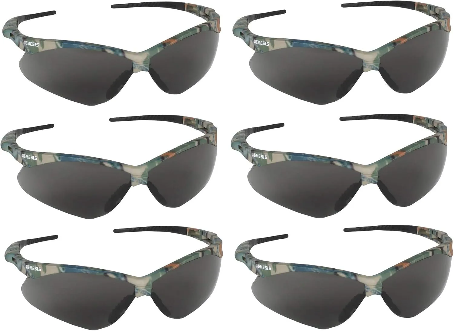 KleenGuard Nemesis Safety Glasses - Camo Frame, Smoke Anti-Fog Lens