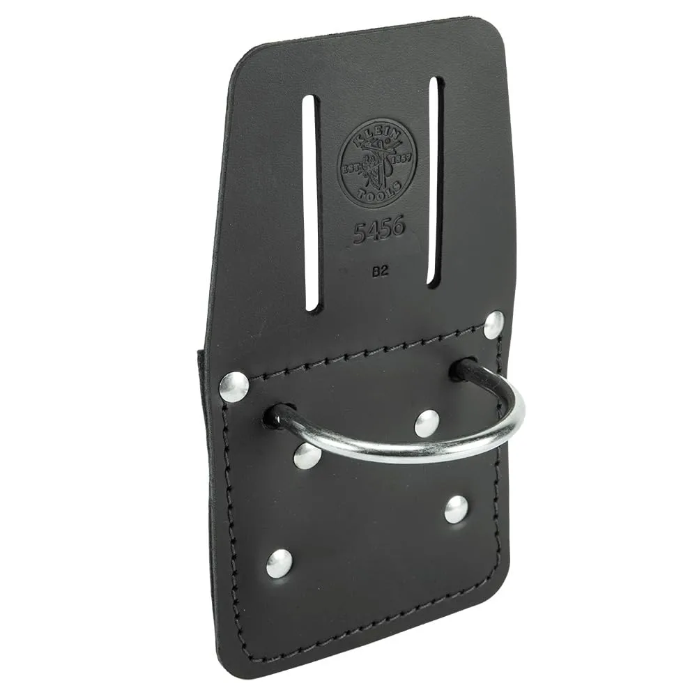 Klein Tools 5456 Leather Hammer Holder with Slotted Connection and Metal Ring Black Pack of 1