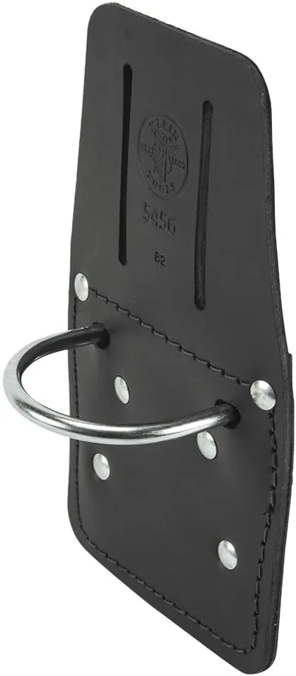Klein Tools 5456 Leather Hammer Holder with Slotted Connection and Metal Ring Black Pack of 1