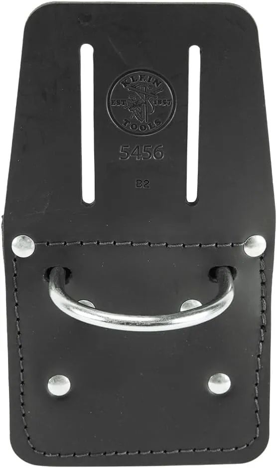 Klein Tools 5456 Leather Hammer Holder with Slotted Connection and Metal Ring Black Pack of 1
