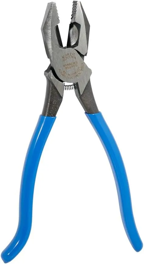 Klein Tools D2000-9ST Pliers, Made in USA, Side Cutters are Heavy-Duty 9-Inch Ironworker Pliers for Rebar, ACSR, Screws