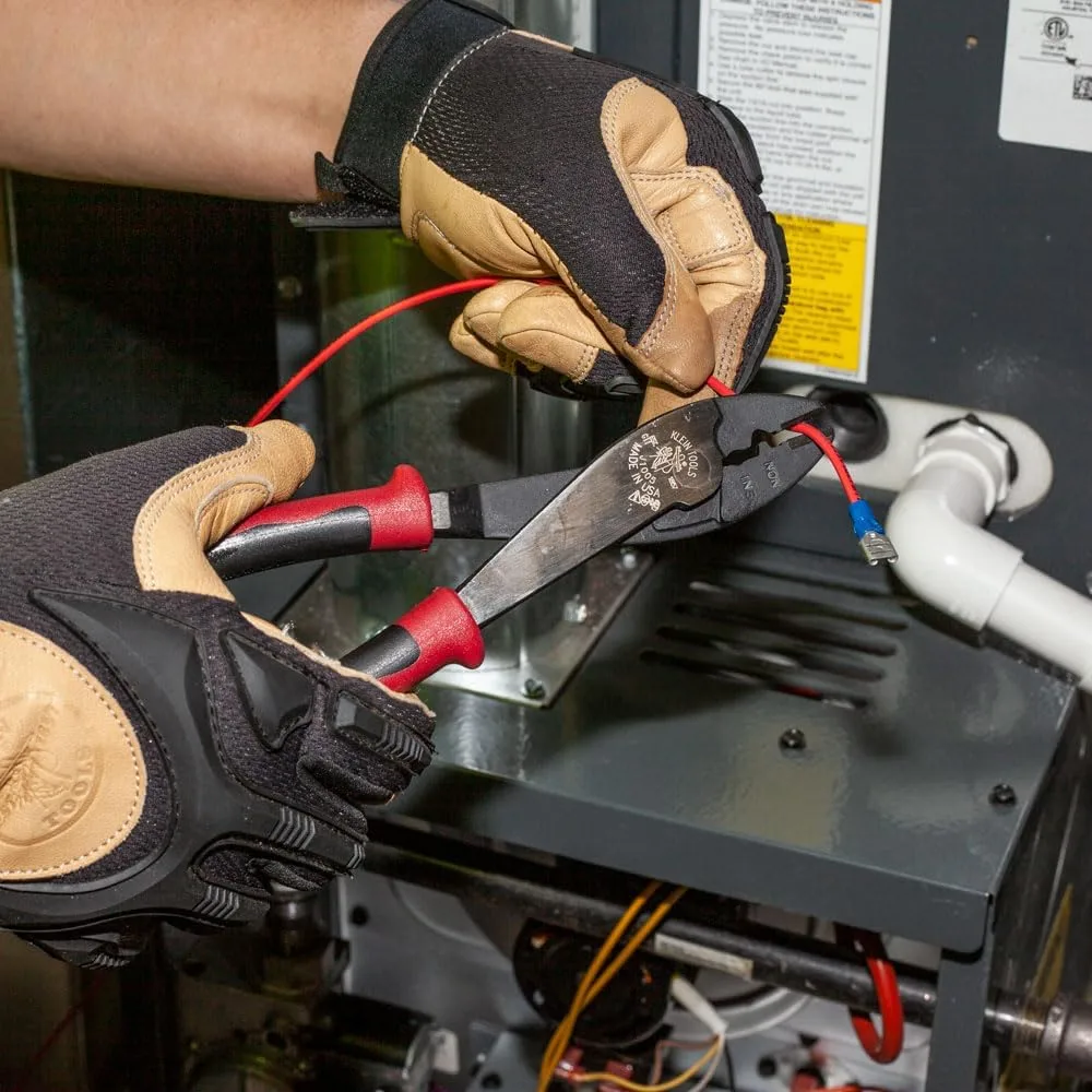 Klein Tools J1005 Crimping and Cutting Tool, Made in USA, Tapered Nose for 10 to 22 AWG Solderless Terminals and Connectors