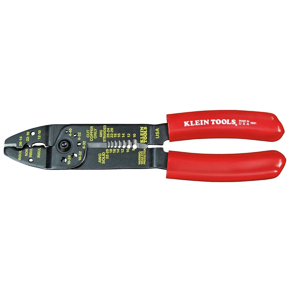 Klein Tools 1001 Multi Tool, Made in USA, Wire Stripper / Wire Cutter / Crimper for 8-22 AWG