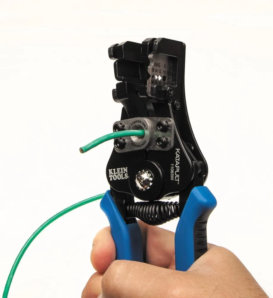 Klein Tools 11063W Wire Cutter / Stripper, Heavy Duty Automatic Tool for 8-20 AWG Solid and 10-22 AWG Stranded Electrical