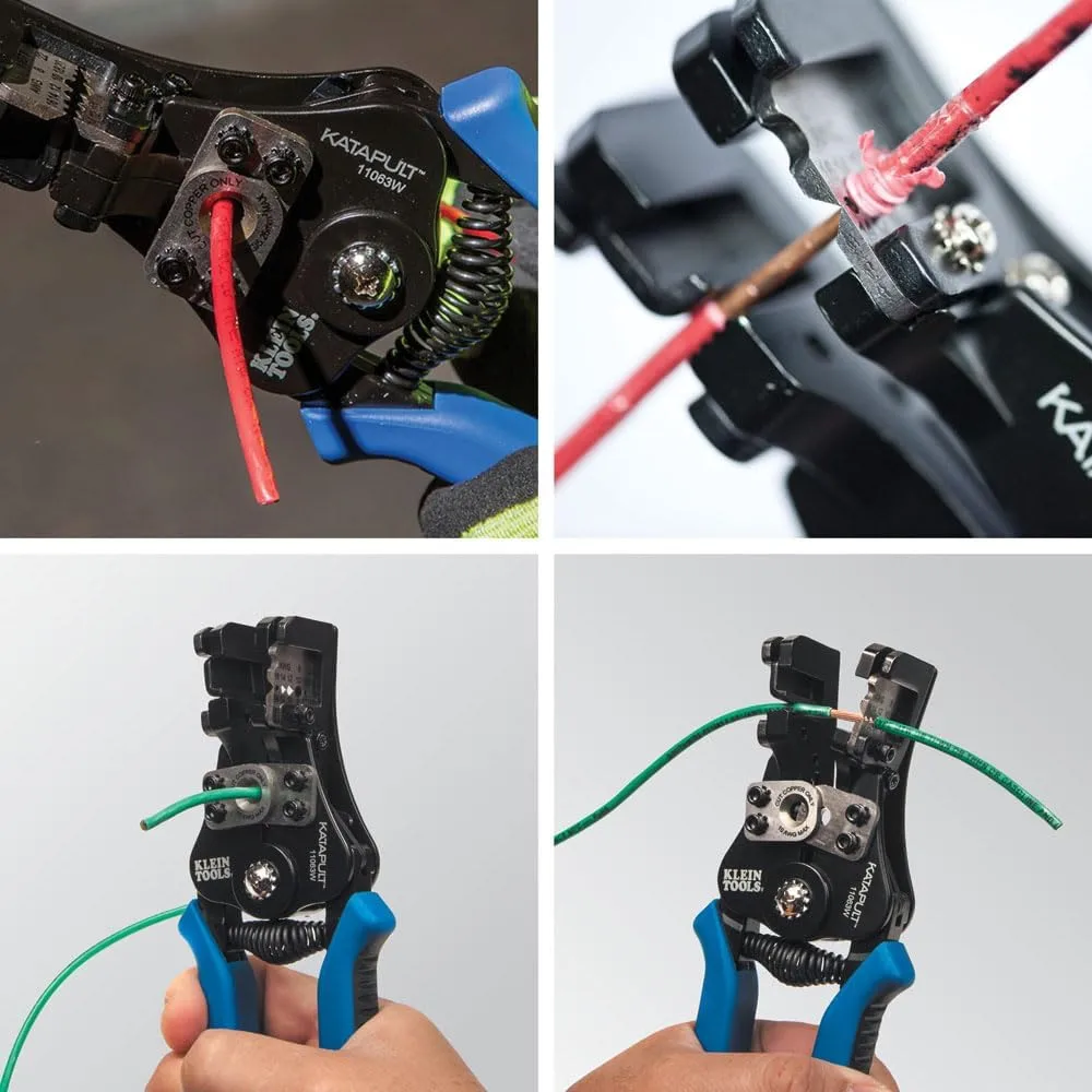 Klein Tools 11063W Wire Cutter / Stripper, Heavy Duty Automatic Tool for 8-20 AWG Solid and 10-22 AWG Stranded Electrical