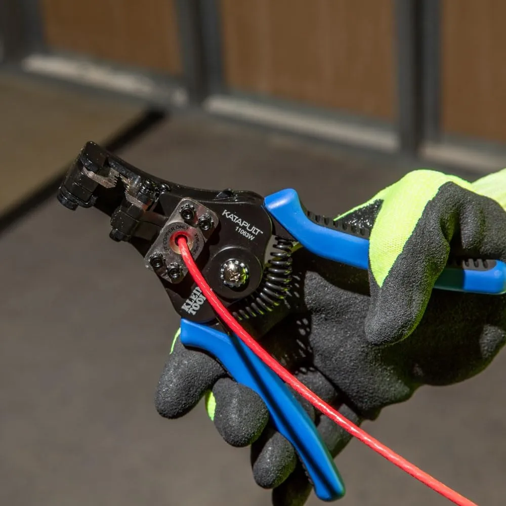 Klein Tools 11063W Wire Cutter / Stripper, Heavy Duty Automatic Tool for 8-20 AWG Solid and 10-22 AWG Stranded Electrical