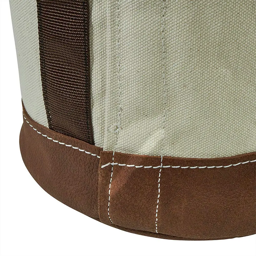 Klein Tools, 5104, 12" Bucket, Leather-Bottom, Natural Canvas