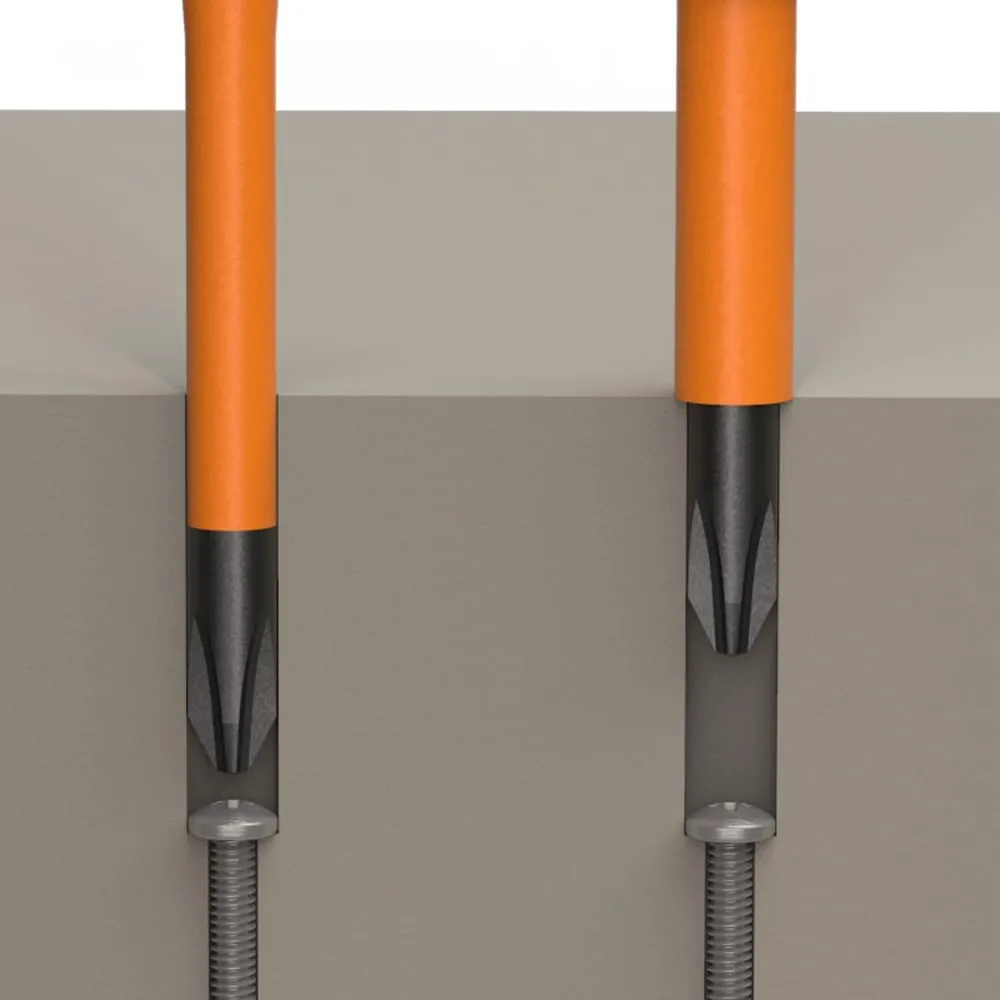Klein Tools 13157 Insulated Screwdriver Blades, Interchangeable Single-End Replacement Blades, 3-Pack