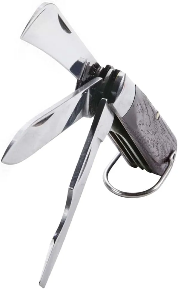 Klein Tools 1550-6 3 Blade Pocket Knife with Screwdriver 3-Blade Curved Sheepfoot, Standard Spearpoint