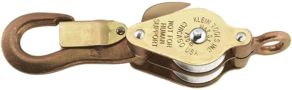 Klein Tools 268 Block with Eye to Splice Line to Block, Made in USA