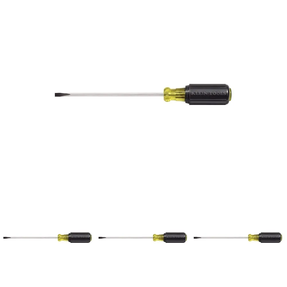 Klein Tools 601-6 3/16-Inch Cabinet Tip Screwdriver, 6-Inch (Pack of 4)