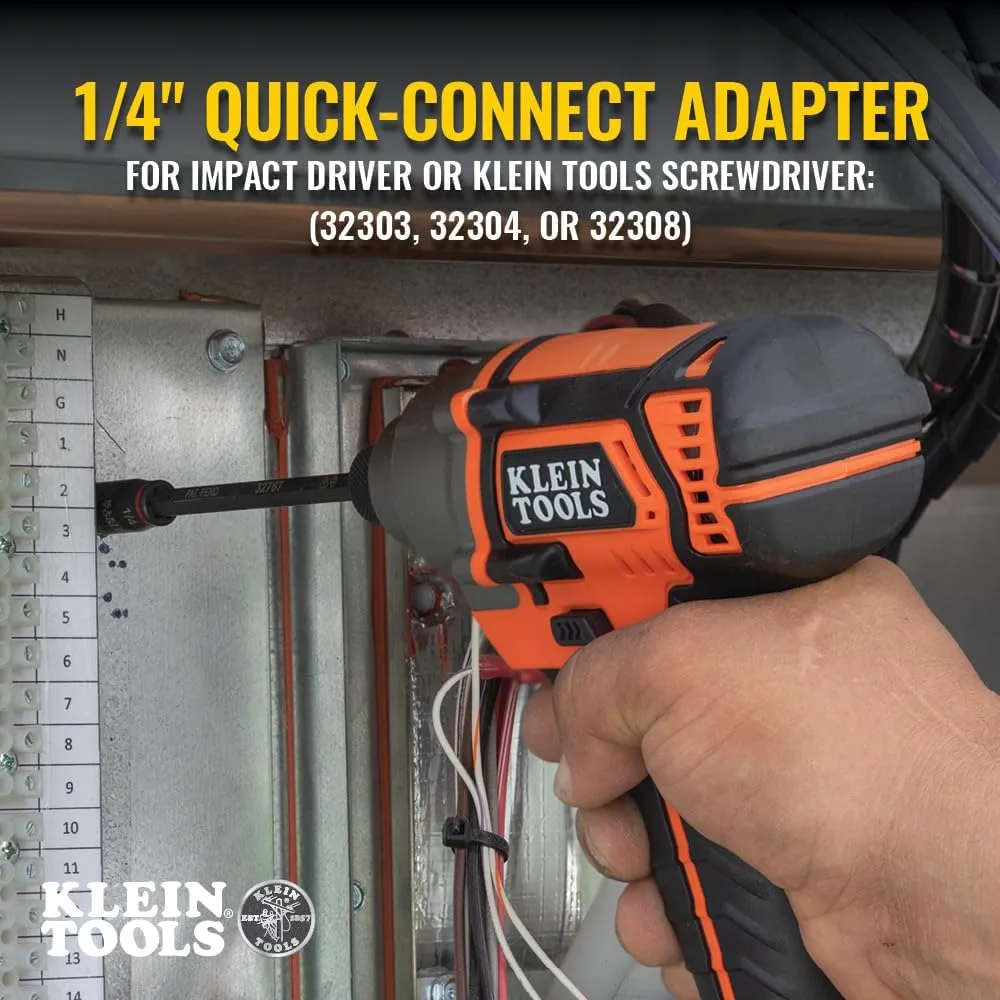 Klein Tools 32768 Impact Driver Set, 3-in-1 SAE Impact Socket and Bit Holder