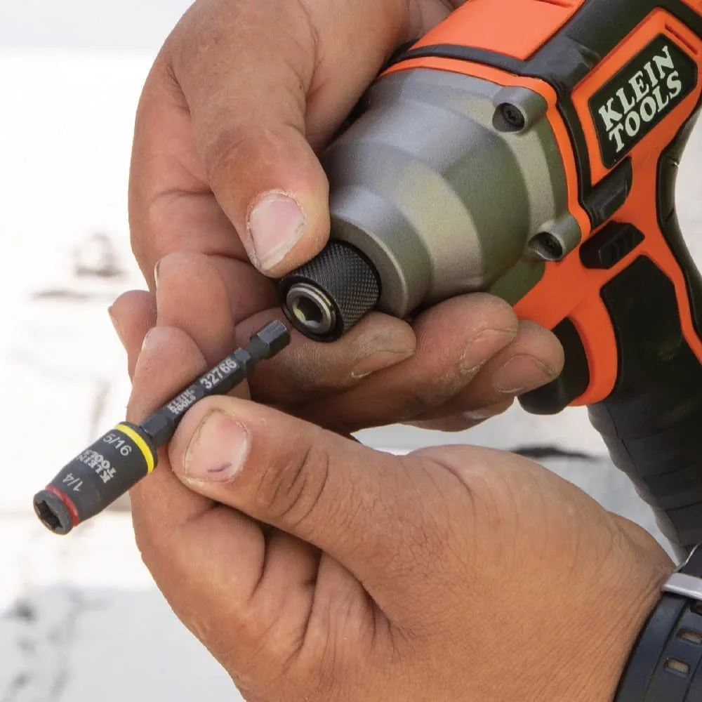 Klein Tools 32768 Impact Driver Set, 3-in-1 SAE Impact Socket and Bit Holder