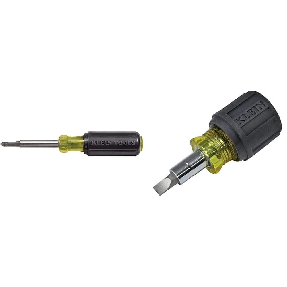 Klein Tools 32476 5-In-1 Multi-Bit Screwdriver / Nut Driver, SAE