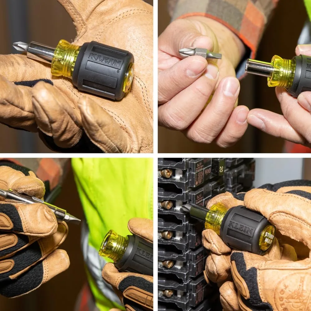 Klein Tools 32476 5-In-1 Multi-Bit Screwdriver / Nut Driver, SAE