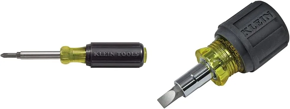 Klein Tools 32476 5-In-1 Multi-Bit Screwdriver / Nut Driver, SAE