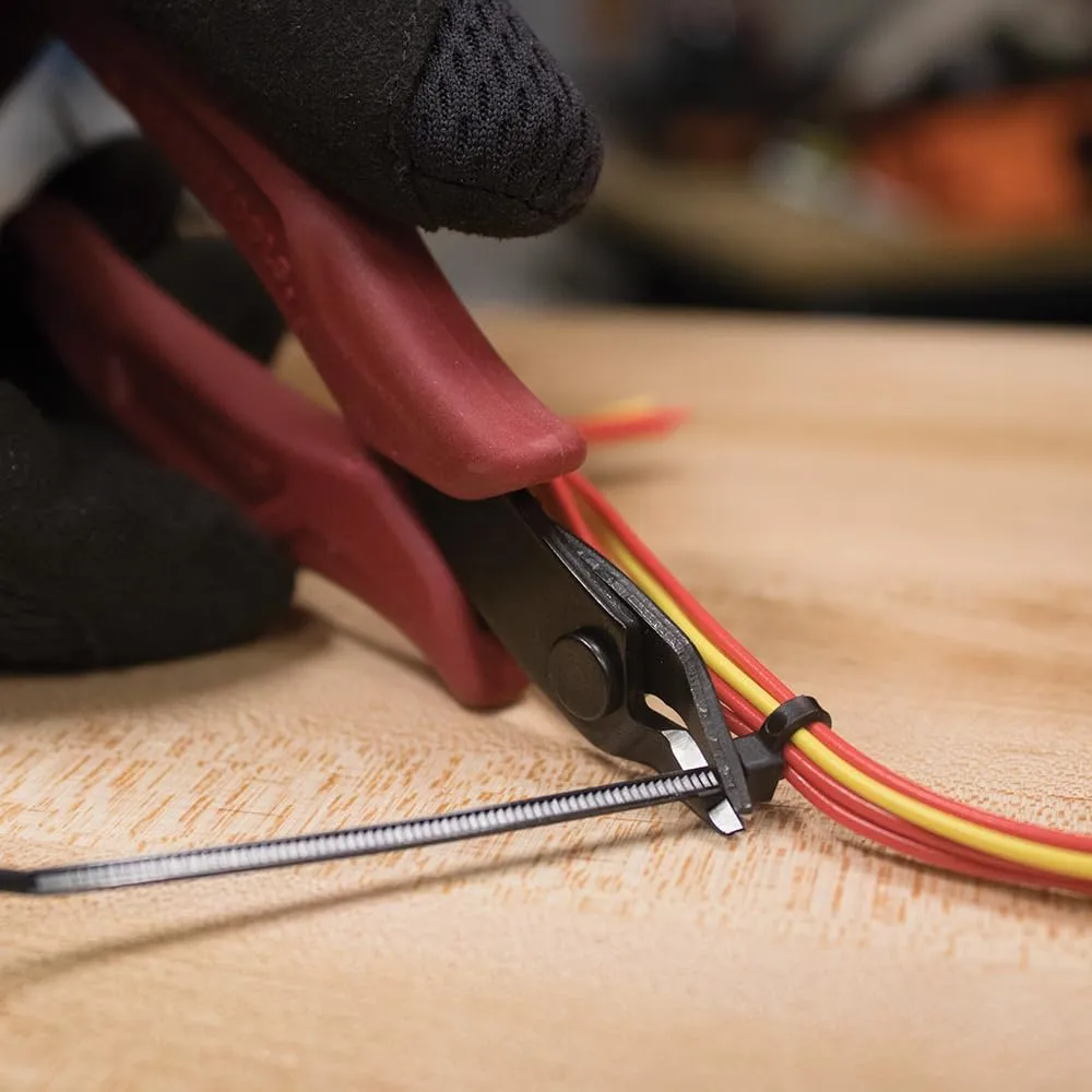Klein Tools D275-5 Diagonal Flush Cutters, Made in USA, Micro Wire & Compact Zip Tie Cutter