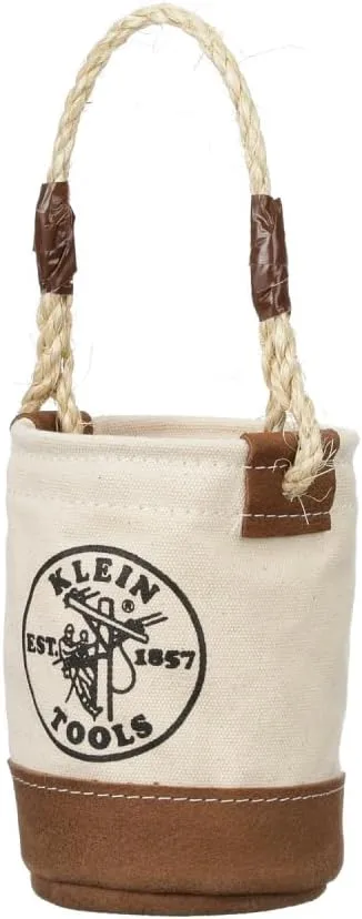 Klein Tools 5104MINI Mini Tool Bucket, All-Purpose Tool Bucket with Leather-Bottom