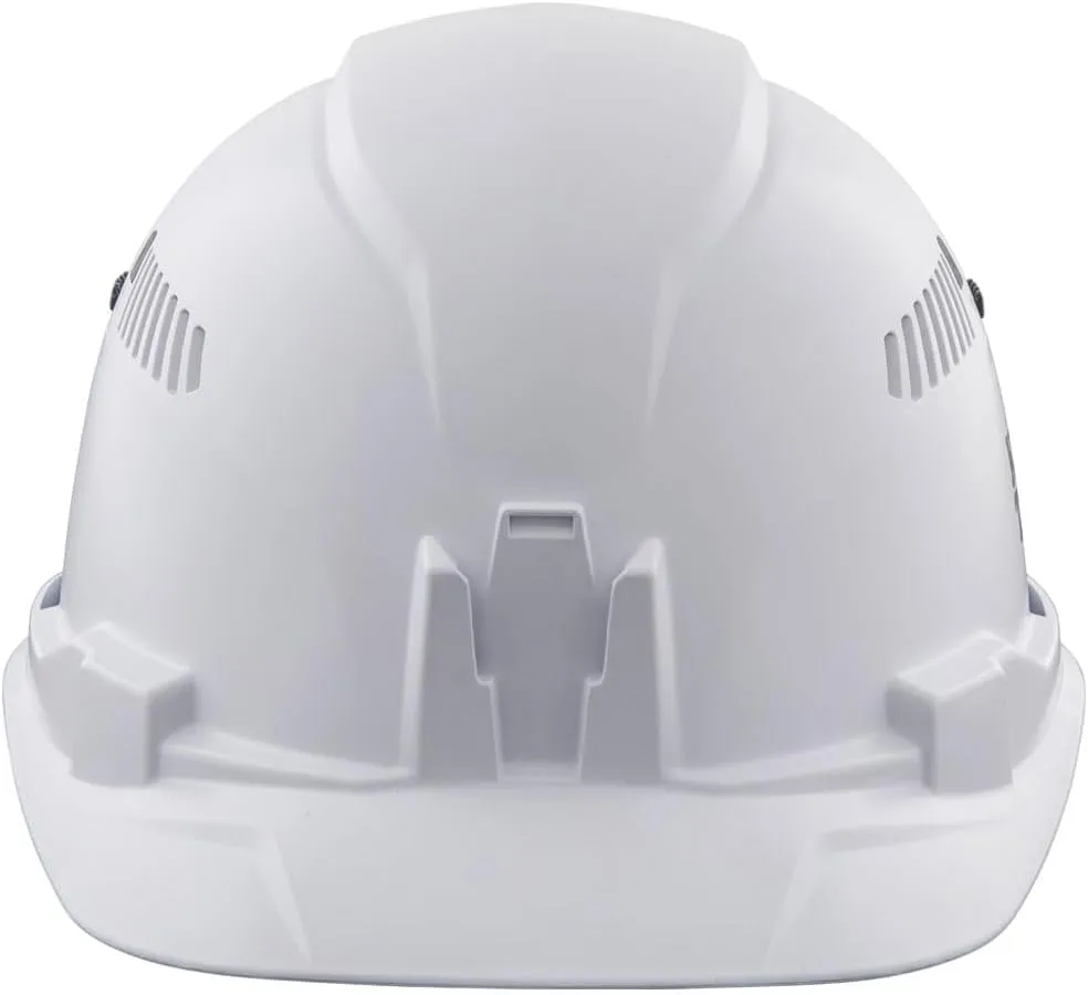Klein Tools 60105 Hard Hat, Vented Cap Style, Padded Self-Wicking Odor-Resistant Sweatband, White