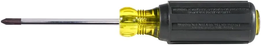 Klein Tools 603-3 #1 Phillips Head Screwdriver, Made in USA, 3-Inch Round Shank and Cushion Grip Handle