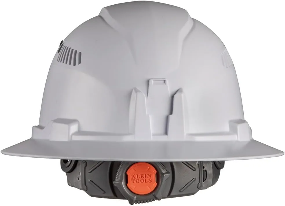 Klein Tools 60401 Hard Hat, Vented, Full Brim Style, Padded, White