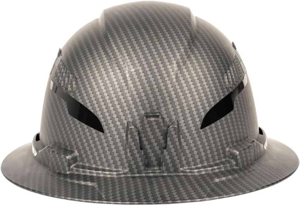 Klein Tools 60626 Hard Hat, Vented Full Brim Premium KARBN Design, Type 1 Class C Hard Hat, 4-Point Ratchet Suspension