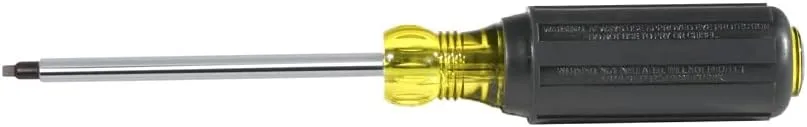 Klein Tools 662 #2 Square-Recess Tip Screwdriver, Made in USA, 4-Inch Round Shank and Cushion Grip Handle