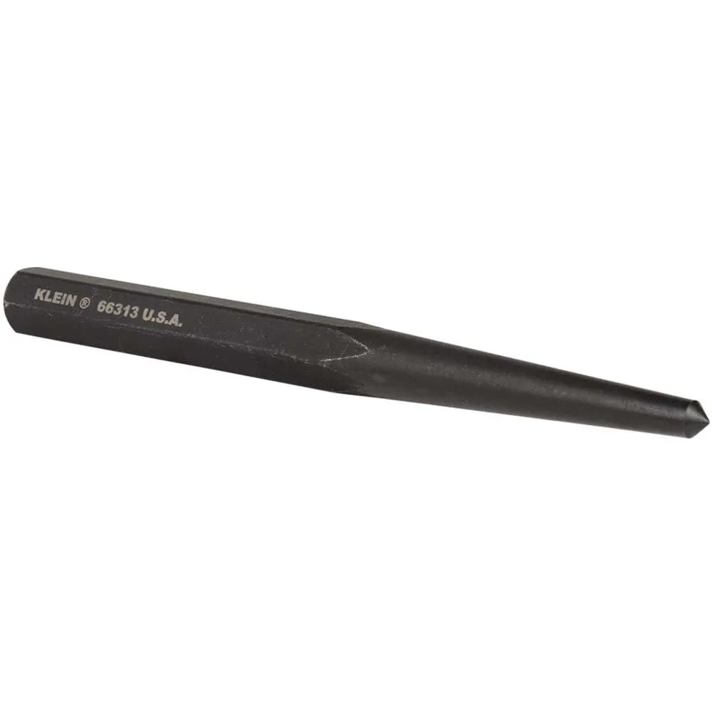 Klein Tools 66313 1/2-Inch Center Punch, 6-Inch Length, Made in USA 6-Inch by 1/2-Inch