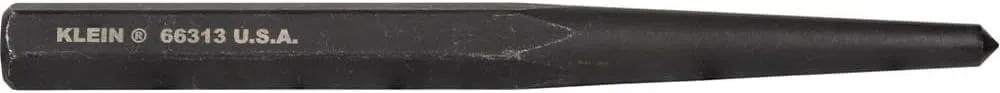 Klein Tools 66313 1/2-Inch Center Punch, 6-Inch Length, Made in USA 6-Inch by 1/2-Inch