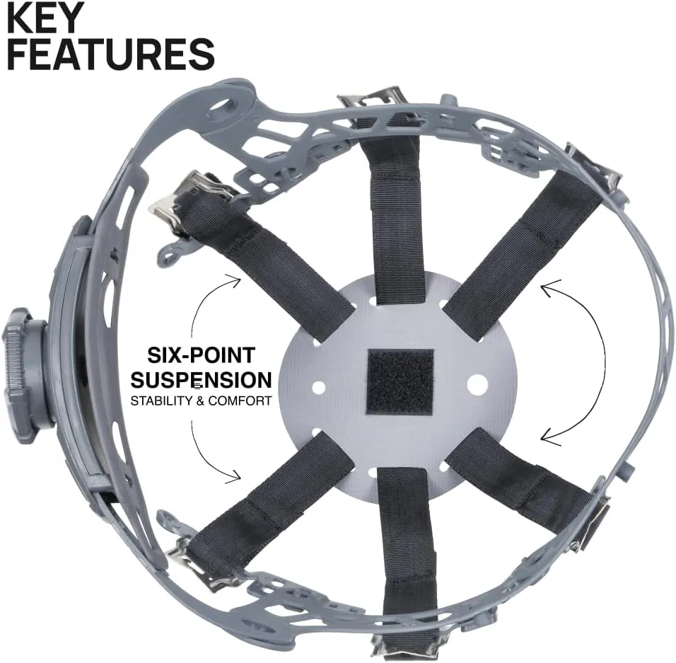 Klein Tools CLMBRSPN Safety Helmet Suspension, Replacement Part for Klein Tools Safety Helmets with Ratchet Knob and Pivot