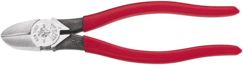Klein Tools D220-7 Pliers, Diagonal Cutting Pliers with Heavy-Duty Tapered Nose, Induction Hardened Knives