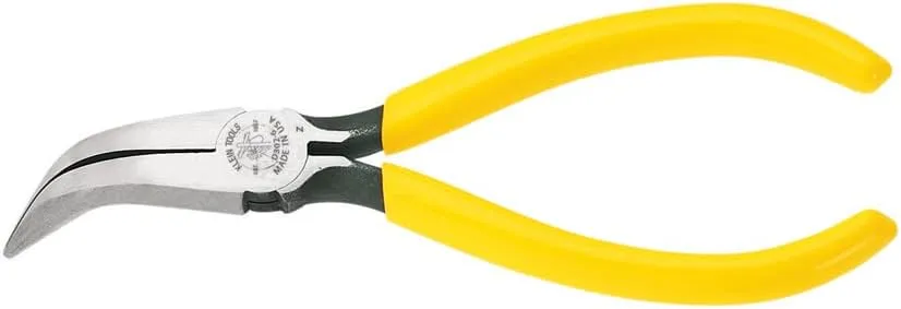 Klein Tools D302-6 Needle Nose Pliers, Long Nose Side Cutters, Alligator Pliers with Curved Handle, 6-1/2-Inch