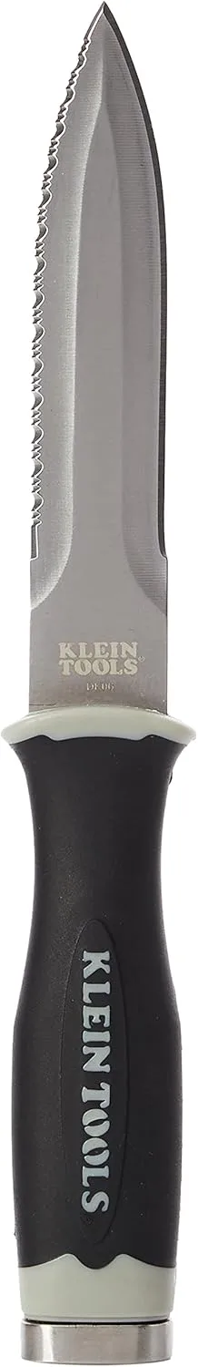 Klein Tools DK06 Knife, Serrated Stainless Steel Duct Knife for Flexible Duct and Board, with Sheath