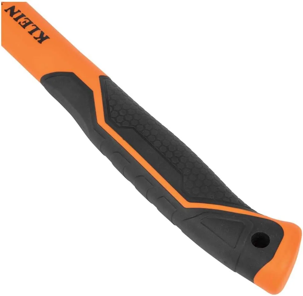 Klein Tools H80332 Ball-Peen Hammer, 32-Ounce Head, Fiberglass Non-Slip Shock Absorbing Grip Handle with Tether Hole, 15-Inch
