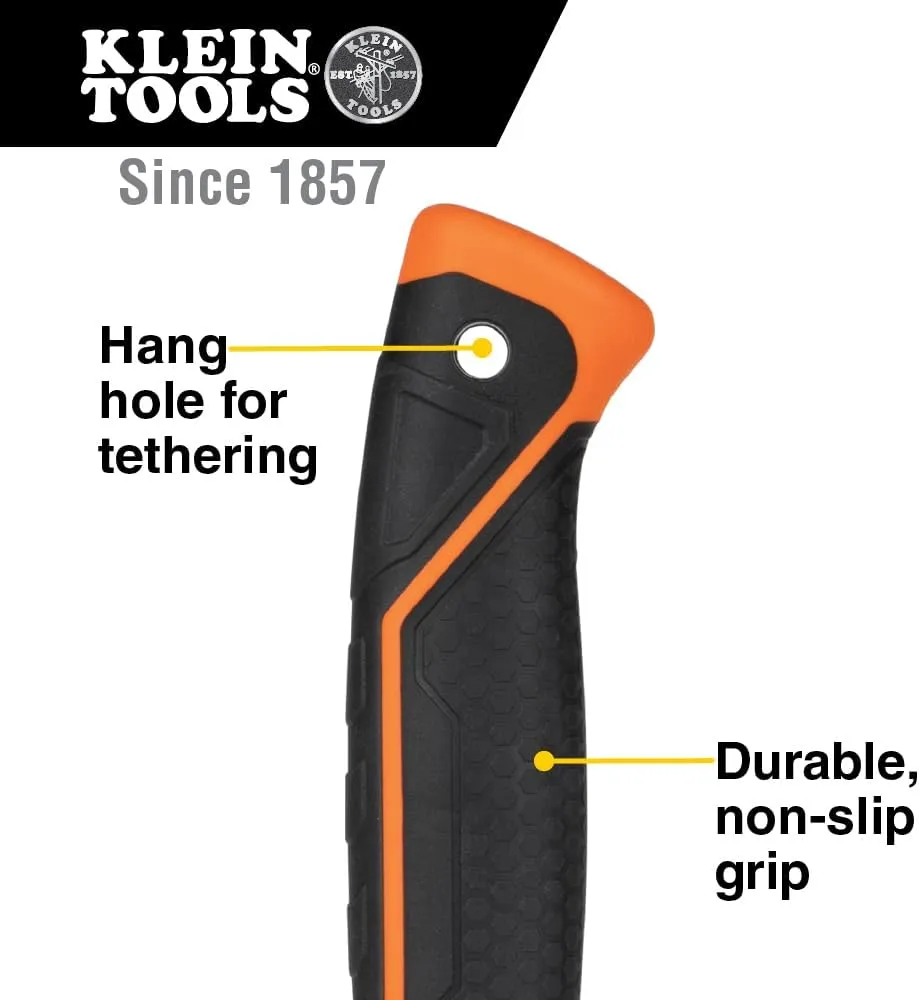 Klein Tools H80332 Ball-Peen Hammer, 32-Ounce Head, Fiberglass Non-Slip Shock Absorbing Grip Handle with Tether Hole, 15-Inch