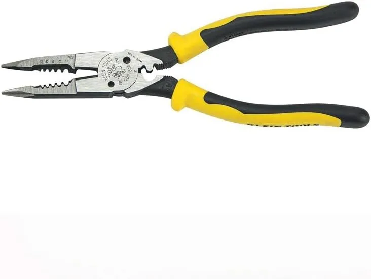 Klein Tools Needle Nose Pliers and 11-in-1 Ratcheting Screwdriver Nut Driver Tool Bundle Crimper + SCREWDRIVER,32500HDRT