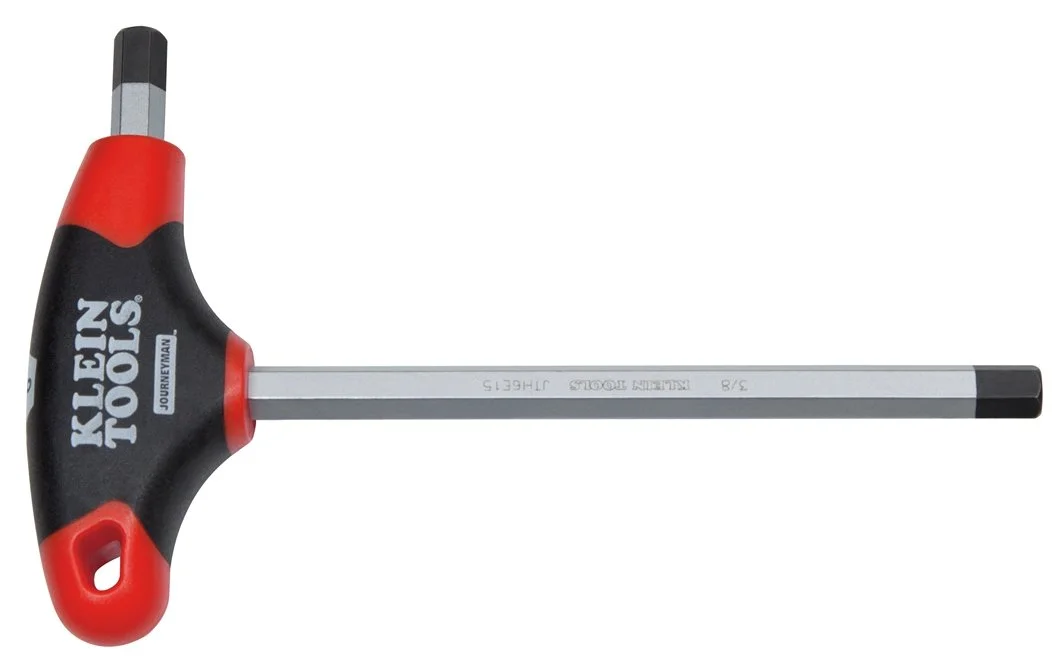 Klein Tools JTH6E08 1/8-Inch Hex Key with Journeyman T-Handle, 6-Inch 6-Inch Length