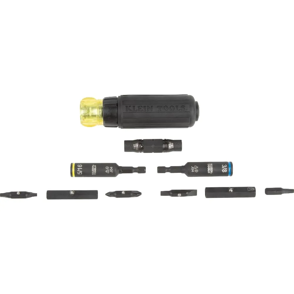 Klein Tools Digital Multimeter Test Kit with 11-in-1 Impact Rated Ratcheting Screwdriver/Nut Driver Tester Kit + Multi-Bit