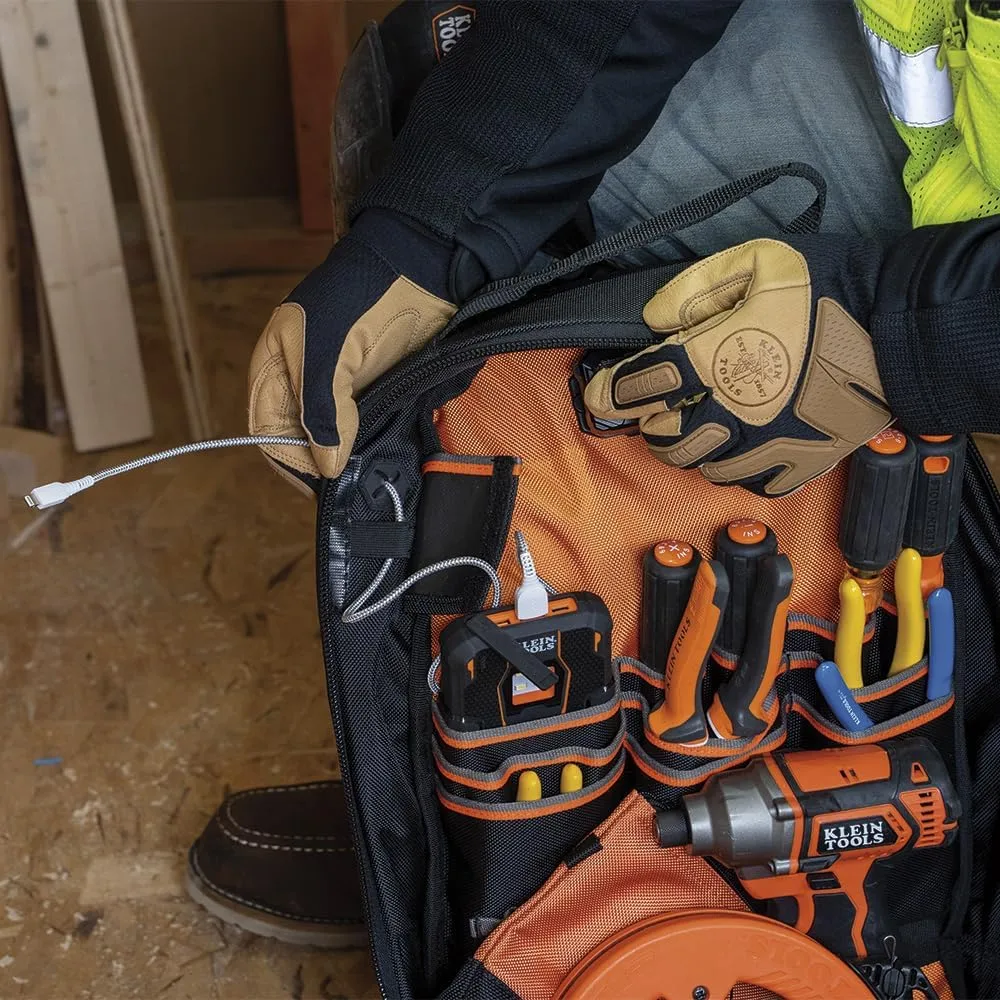 Klein Tools 62201MB MODbox Electrician's Tool Backpack, Customizable Mobile Workstation with 32 Pockets for Maximum Tool