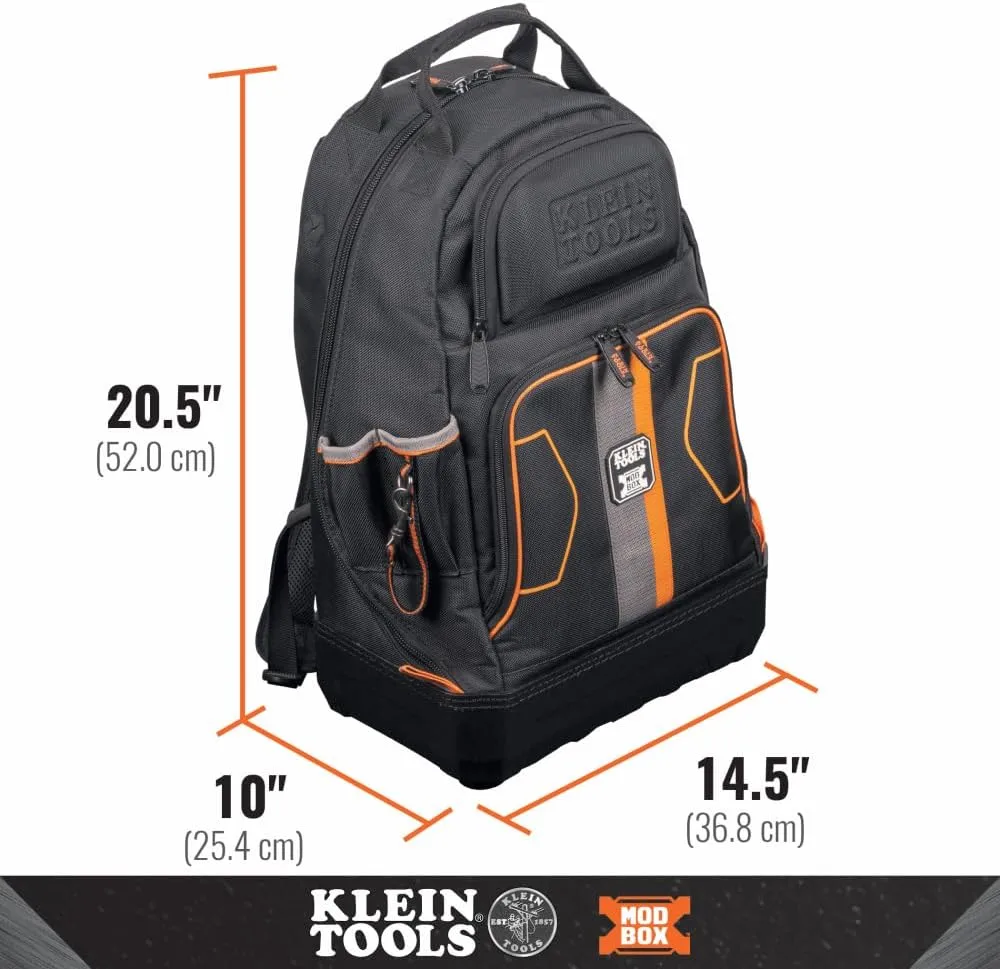 Klein Tools 62201MB MODbox Electrician's Tool Backpack, Customizable Mobile Workstation with 32 Pockets for Maximum Tool