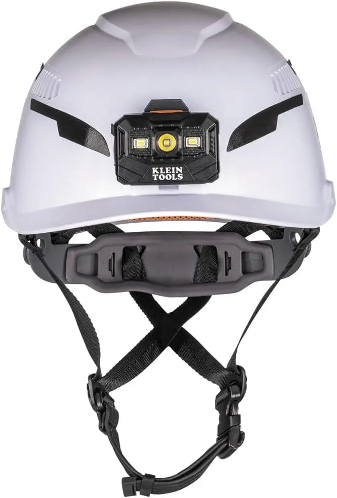 Klein Tools Safety Helmet, Type-2 Safety Helmet, Vented, Class C Helmet w / Light