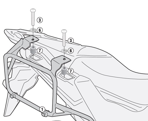 KAPPA HONDA PANNIER BRACKET KLO1178MK - CRF1100 L AFRICA TWIN / ADVENTURE SPORTS (20-22)