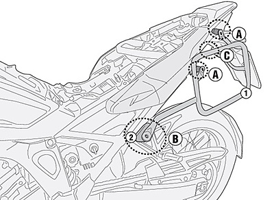KAPPA HONDA PANNIER BRACKET KLO1179MK - CRF1100 L AFRICA TWIN (20-22)