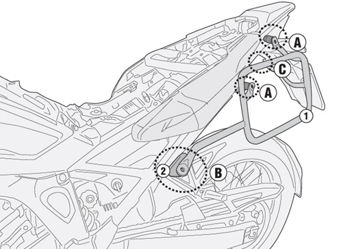 KAPPA HONDA PANNIER BRACKET KLO1179MK - CRF1100 L AFRICA TWIN (20-22)