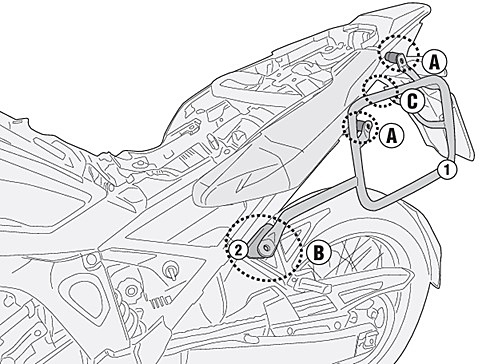 KAPPA HONDA PANNIER BRACKET KLO1179MK - CRF1100 L AFRICA TWIN (20-22)