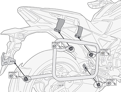 KAPPA HONDA PANNIER BRACKET KLO1192MK - NC 750 X (21)