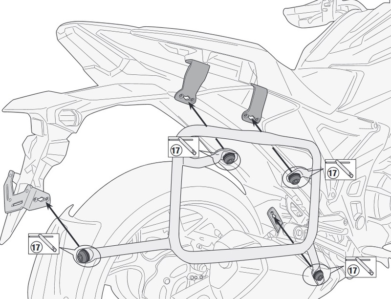 KAPPA HONDA PANNIER BRACKET KLO1192MK - NC 750 X (21)