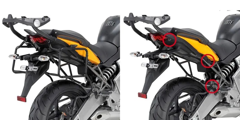 KAPPA KAWA PANNIER BRACKET KLR450 - VERSYS 650 (10-14)
