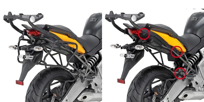 KAPPA KAWA PANNIER KLX BRACKET KLXR450 - VERSYS 650 (10-14)